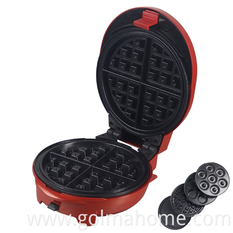 Anbolife waffle Maker Skid-resistant Donut/Sandwich/Waffle Maker with 9 different plates